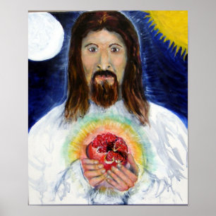 Póster Cristo com romã