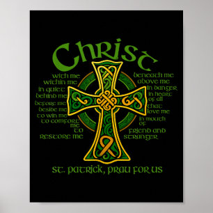 Poster Cristo Comigo Cruz Celta Peitoral de S. Patrício