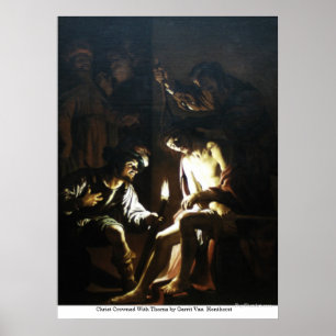 Póster Cristo coroado com cornos por Gerrit Van Honthorst