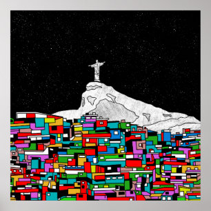 Poster Cristo da Favela do Redentor
