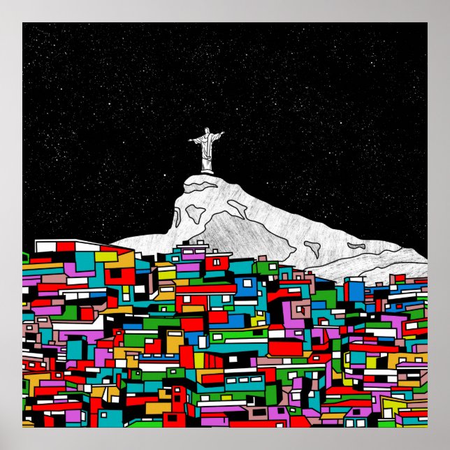 Poster Cristo da Favela do Redentor (Frente)