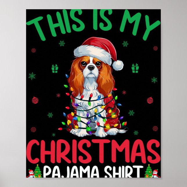 Poster Cristo de Cavalier King Charles Spaniel do Xmas Fe (Frente)