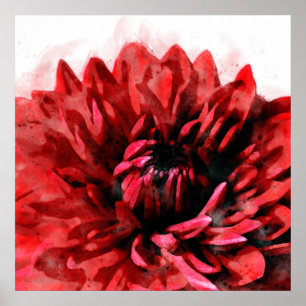 Poster Cristo de Dahlia Watercolor