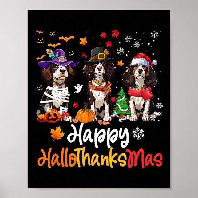 Poster Cristo de Halloween do Cavalier King Charles Spani (Frente)