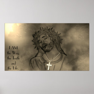 Poster Cristo de Jesus EU SOU a maneira, a verdade, a