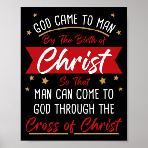 Poster Cristo de Nascimento e Cruz de Jesus: Fé de Natal