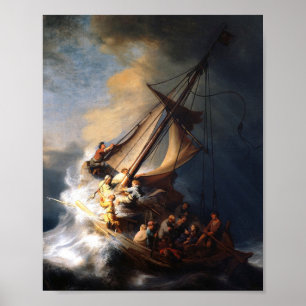 Poster Cristo De Rembrandt Van Rijn Na Tempestade Sea Gal