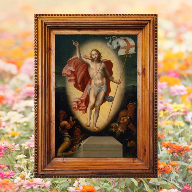Poster Cristo de ressurreição aumenta Páscoa de Arte Cris (Resurrection of Jesus Christ is risen Religious Christian Catholic Wall Art Easter Poster)