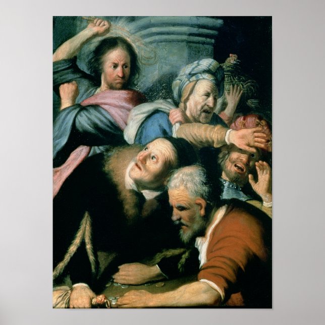 Póster Cristo dirigindo os trocadores de moeda (Frente)