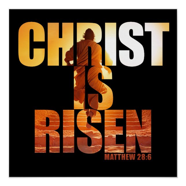 Póster Cristo é aumentado - ressurreição da Páscoa de Jes (Frente)