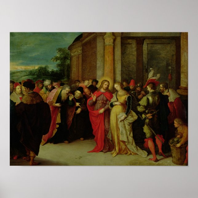 Poster Cristo e Mulher Adulterada (Frente)