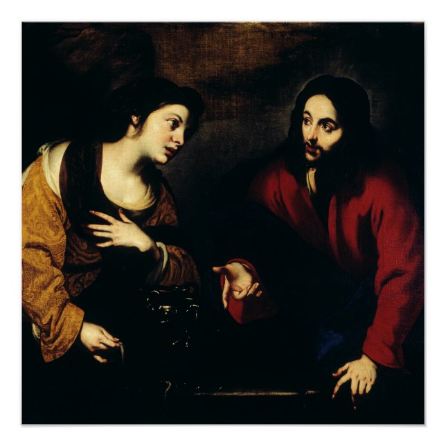 Póster Cristo e Mulher da Samaria (Frente)