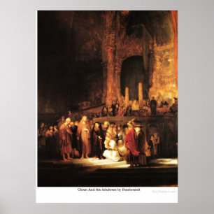 Poster Cristo e o Adultress por Rembrandt