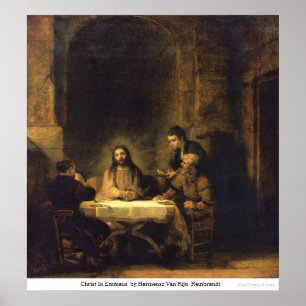 Póster Cristo em Emaus por Harmensz Van Rijn Rembrandt