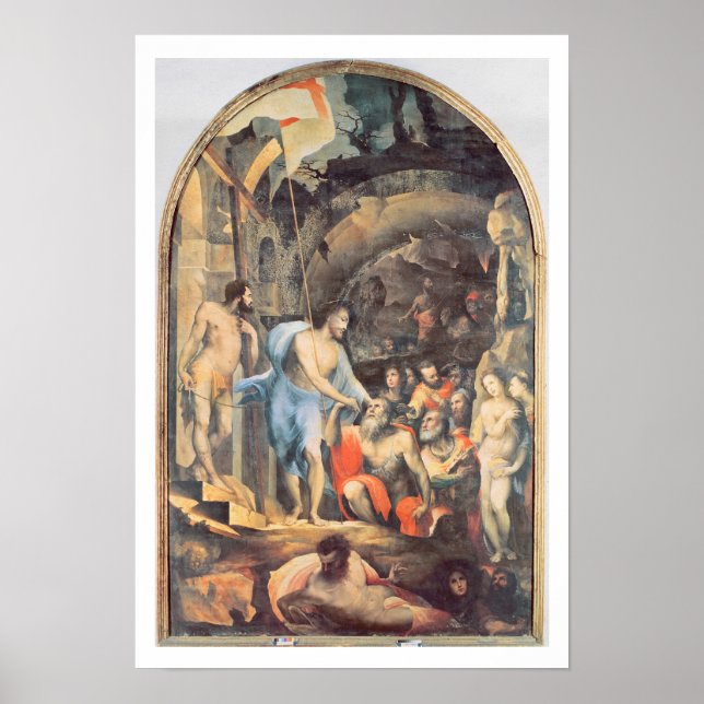 Poster Cristo em Limbo, c.1530-35 (painel) (Frente)