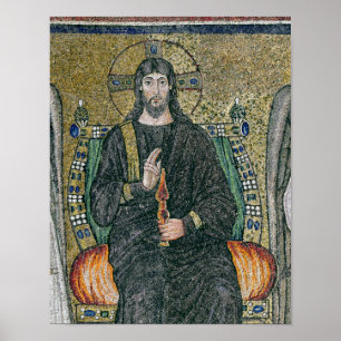 Poster Cristo enthroned com os anjos