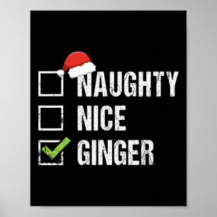 Poster Cristo Irlandês Naughn Nice Ginger Redhead Santa H