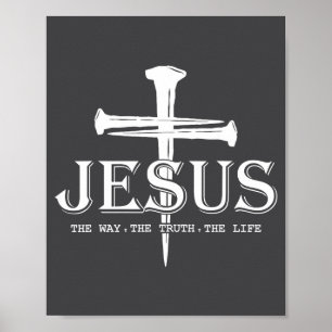 Poster Cristo Jesus O Caminho. A Verdade. A Vida Bendita