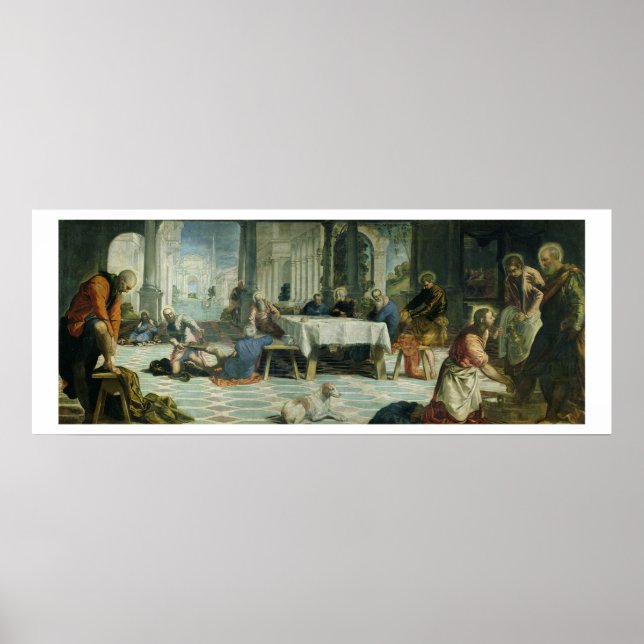 Póster Cristo Lavando os Pés dos Discípulos, c.1547 (Frente)