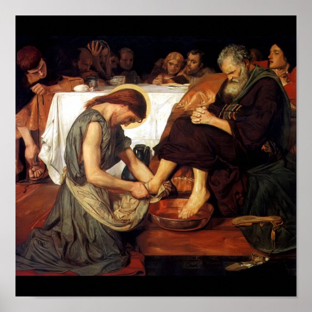 Poster Cristo Lavando Pés de Peter (Frente)