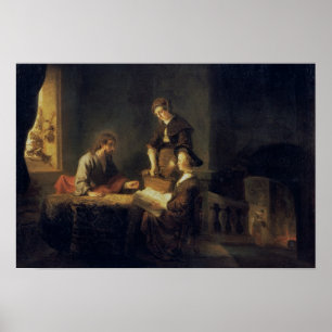 Póster Cristo na casa de Martha e de Mary