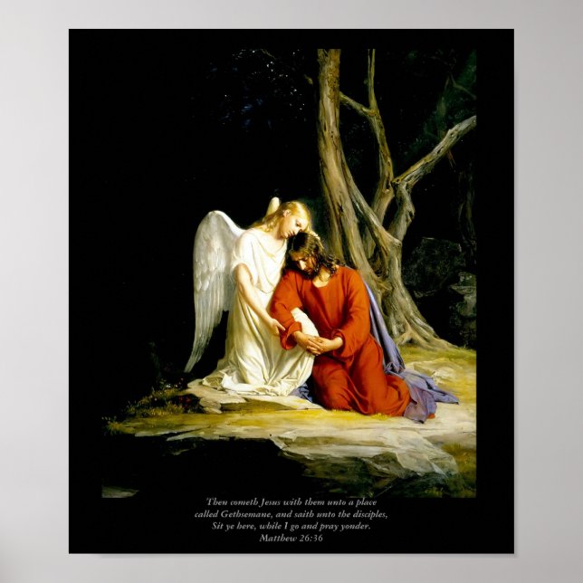 Póster Cristo na pintura Giclee de Gasterícula Gethsemane (Frente)
