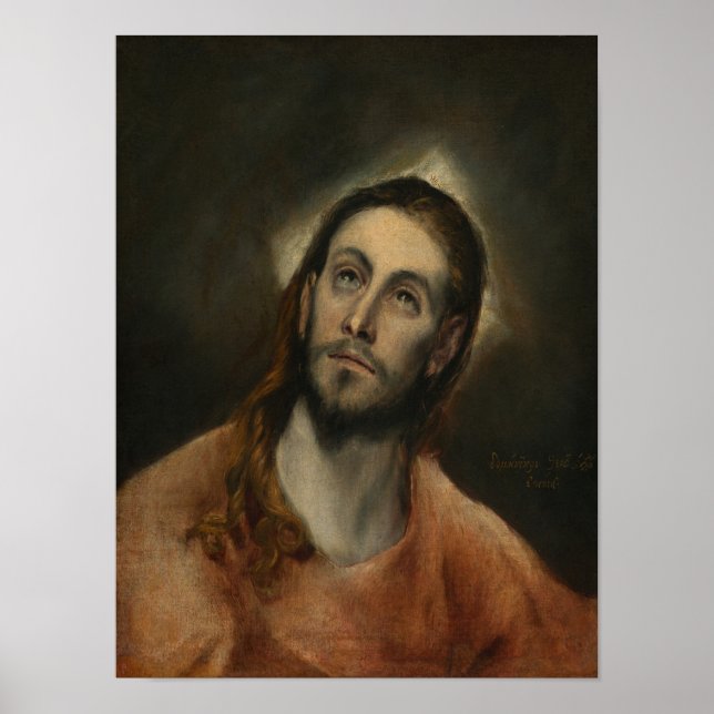 Poster Cristo na Prayer, 1585-87 (óleo na canvas) (Frente)
