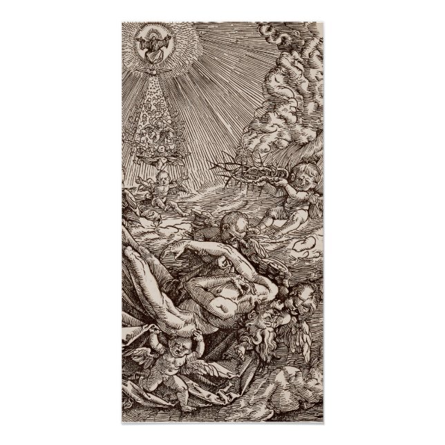 Póster Cristo para o céu por anjos (Frente)