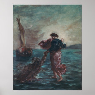 Póster Cristo que anda na água