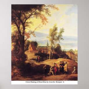 Póster Cristo que cura um homem cego por Joos De Momper