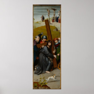 Póster Cristo que leva a cruz, com a crucificação