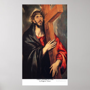 Póster Cristo que leva a cruz por Eugene Greco