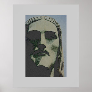 Póster Cristo Redentor face - RJ