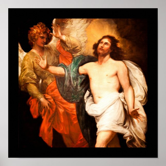 Póster Cristo ressuscitado voltando para cima (Frente)