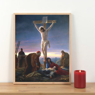 Poster Cristo sobre a cruz de Carl Bloch, Religioso