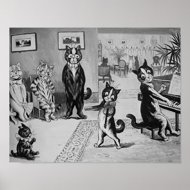 Póster Cristóvão Violinista Louis Wain (Frente)