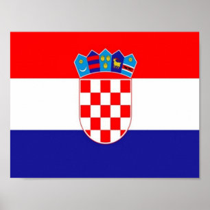 Poster Croácia - bandeira croata -