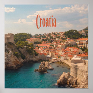 Poster Croácia Sudeste da Europa Zagreb
