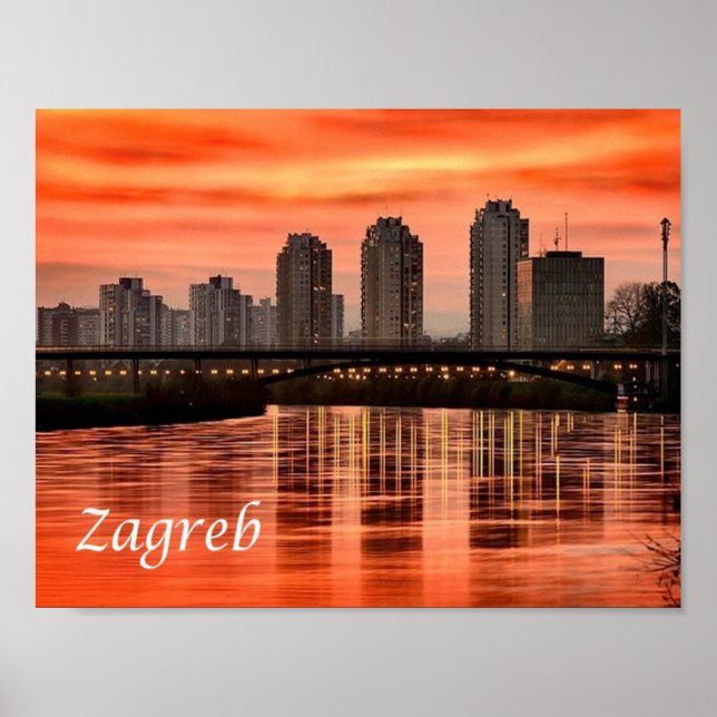 Poster Croácia - Zagreb - (Frente)