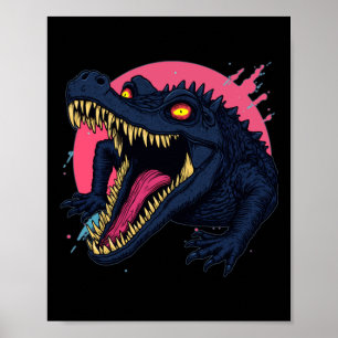 Poster Croc Com Fome Alerta Olhos Hipnóticos E Um Sorriso