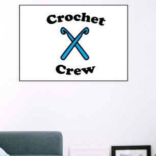 Poster Crochet Crew Hook Engraçado