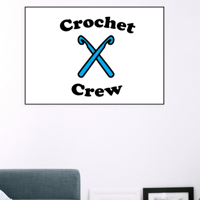 Poster Crochet Crew Hook Engraçado (Criador carregado)