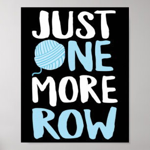 Poster Crochet Só Mais Um Fio De Fileira E Agulha De Ganc