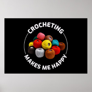 Poster Crocheting Crochet Knitter Crochet Crocheter