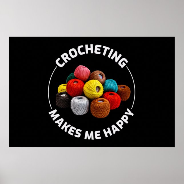 Poster Crocheting Crochet Knitter Crochet Crocheter (Frente)