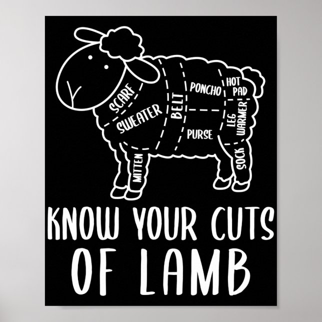 Poster Crocheting Know Your Cuts Of Lamb (Frente)