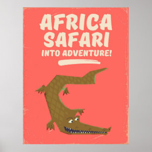 Póster Crocodilo Africa Safari poster!