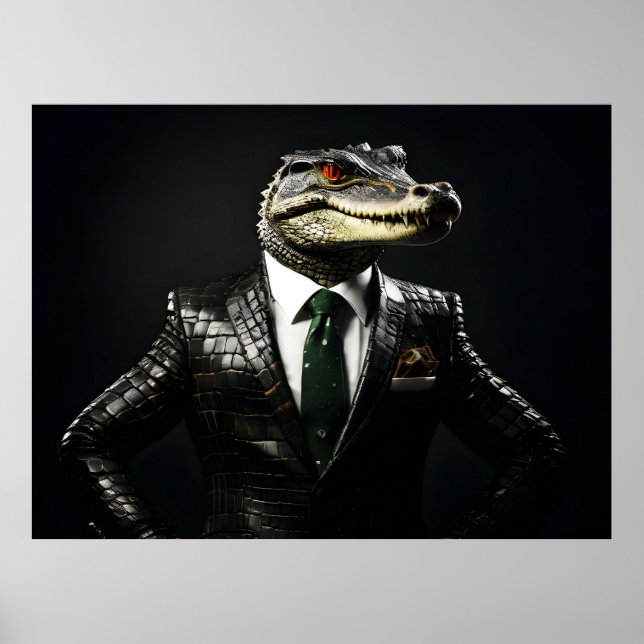 Poster Crocodilo de fato (Frente)