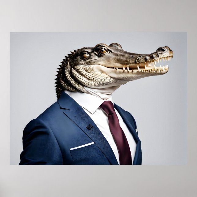 Poster Crocodilo de fato (Frente)