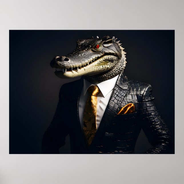 Poster Crocodilo de fato (Frente)